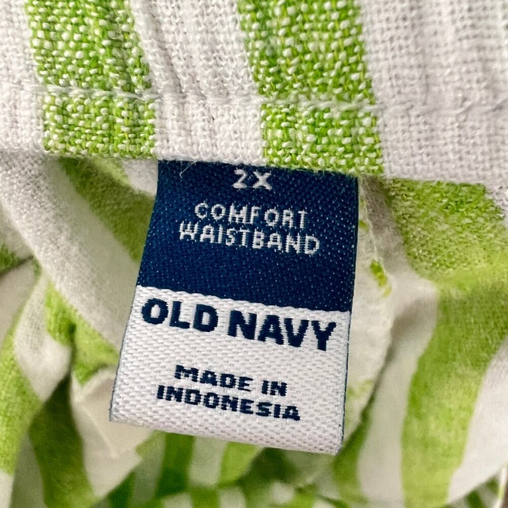 Old Navy Womens 2X Coastal Resortwear Preppy Nautical Linen Beach Pull On Shorts - Picture 6 of 10
